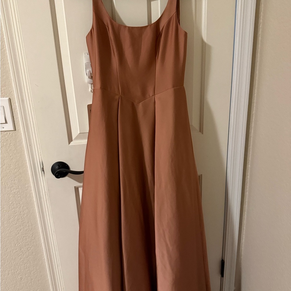 Azazie Color “Bronzer” A-line Maxi Dress